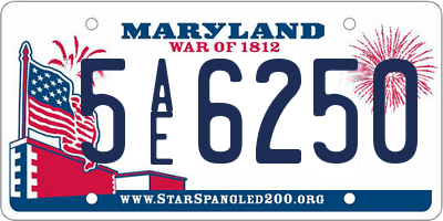 MD license plate 5AE6250