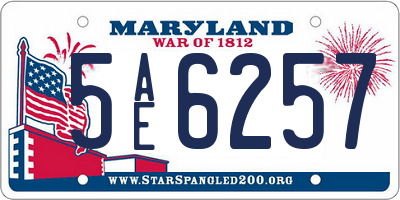 MD license plate 5AE6257