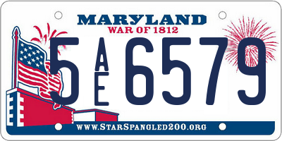MD license plate 5AE6579
