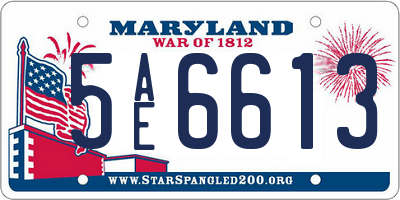 MD license plate 5AE6613