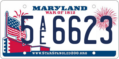 MD license plate 5AE6623