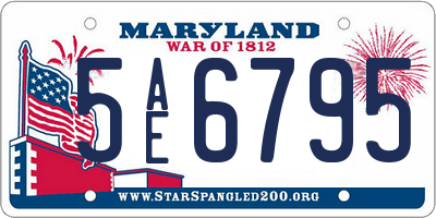 MD license plate 5AE6795