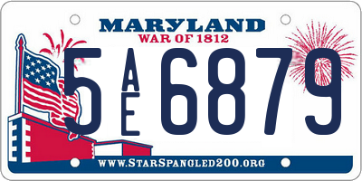 MD license plate 5AE6879