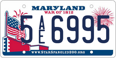 MD license plate 5AE6995