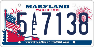 MD license plate 5AE7138