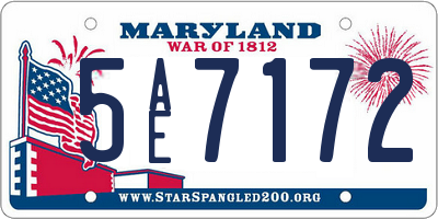 MD license plate 5AE7172