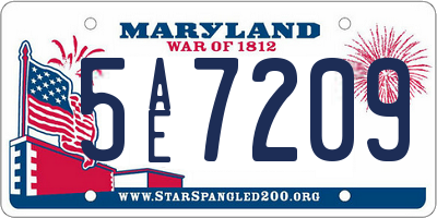 MD license plate 5AE7209