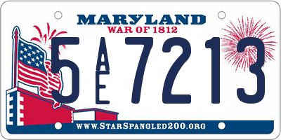 MD license plate 5AE7213