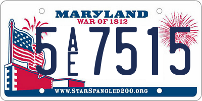 MD license plate 5AE7515