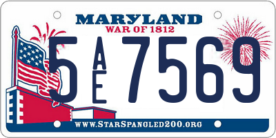 MD license plate 5AE7569