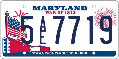 MD license plate 5AE7719