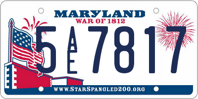 MD license plate 5AE7817