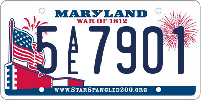 MD license plate 5AE7901