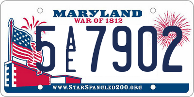 MD license plate 5AE7902