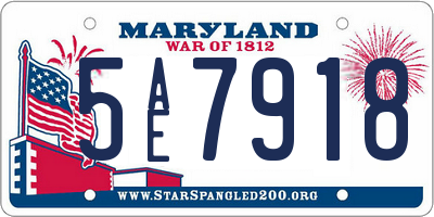 MD license plate 5AE7918