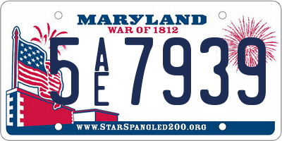 MD license plate 5AE7939