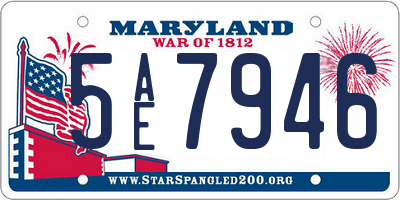 MD license plate 5AE7946