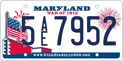 MD license plate 5AE7952