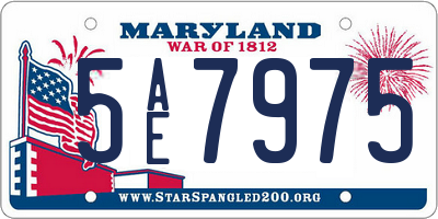 MD license plate 5AE7975