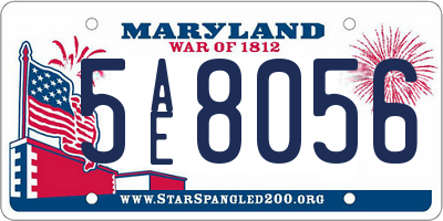 MD license plate 5AE8056