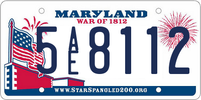 MD license plate 5AE8112