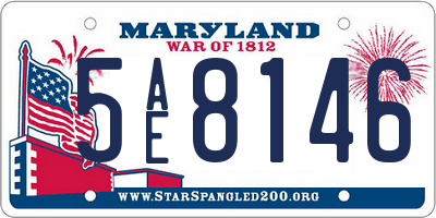 MD license plate 5AE8146