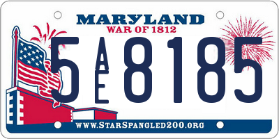 MD license plate 5AE8185