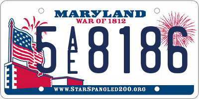 MD license plate 5AE8186