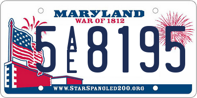 MD license plate 5AE8195