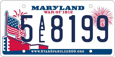 MD license plate 5AE8199
