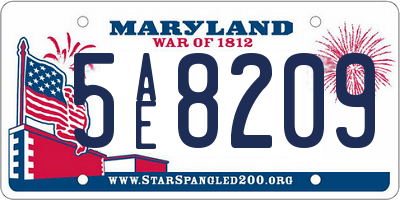 MD license plate 5AE8209