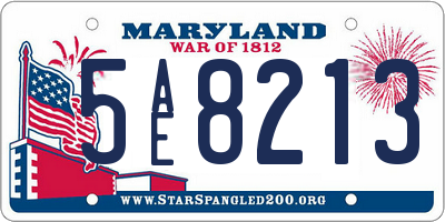 MD license plate 5AE8213