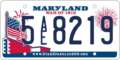 MD license plate 5AE8219
