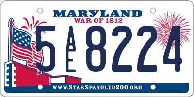 MD license plate 5AE8224
