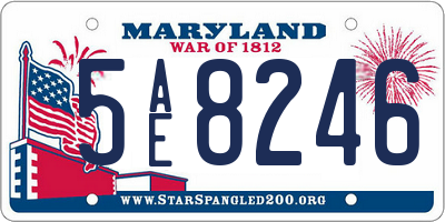 MD license plate 5AE8246