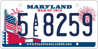 MD license plate 5AE8259