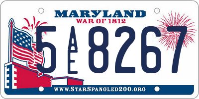 MD license plate 5AE8267