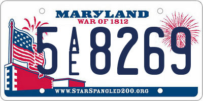 MD license plate 5AE8269