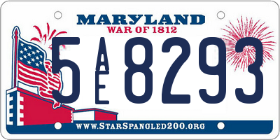 MD license plate 5AE8293