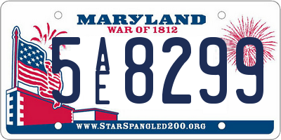 MD license plate 5AE8299