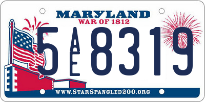 MD license plate 5AE8319