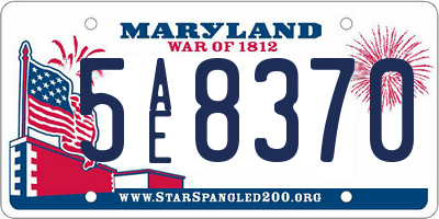 MD license plate 5AE8370