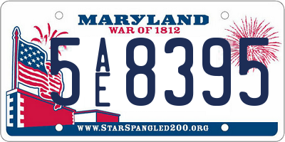 MD license plate 5AE8395
