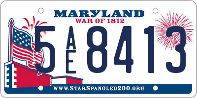 MD license plate 5AE8413