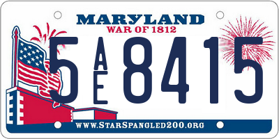MD license plate 5AE8415