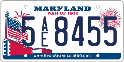 MD license plate 5AE8455