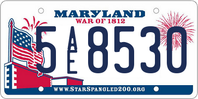 MD license plate 5AE8530