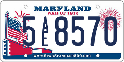MD license plate 5AE8570