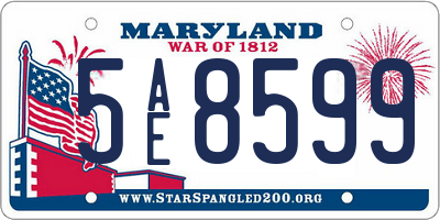 MD license plate 5AE8599