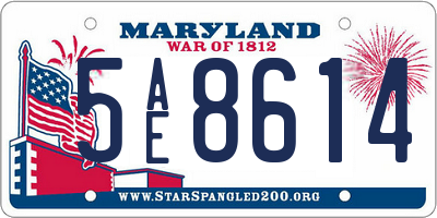 MD license plate 5AE8614